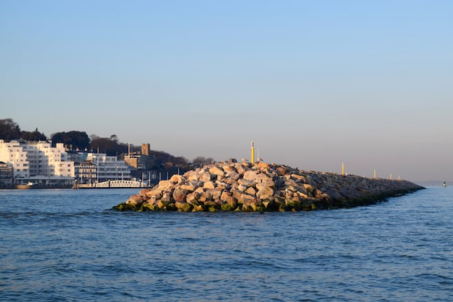 View of Cowes Breakwater looking west