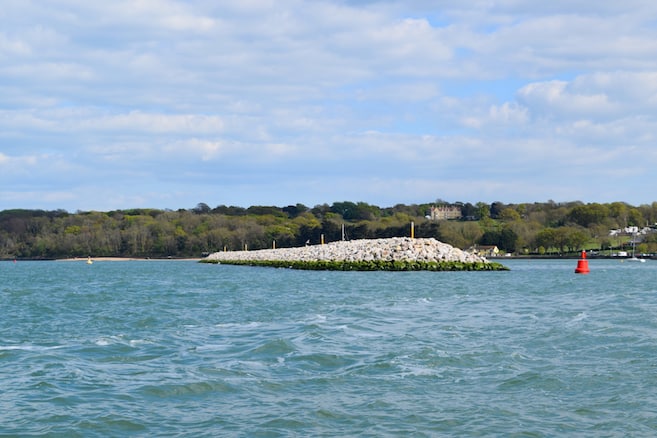 View of Cowes Breakwater looking east