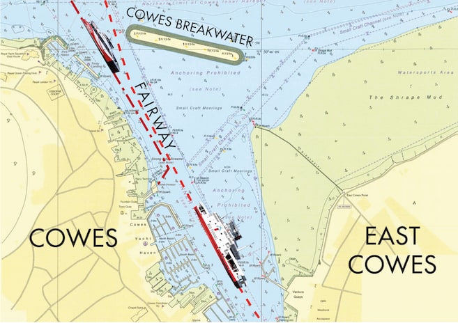 Cowes Breakwater usable area