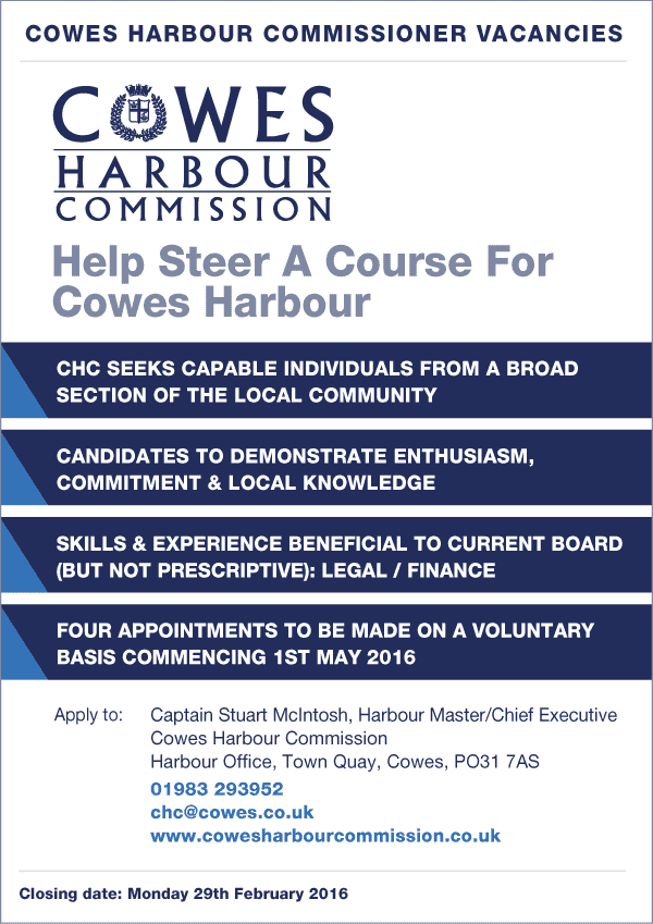 Harbour Commissioner Vacancies