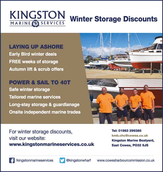 Winter storage discounts at Kingston Marine Boatyard