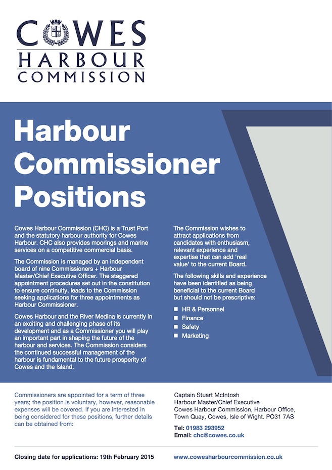 Harbour Commissioner Positions