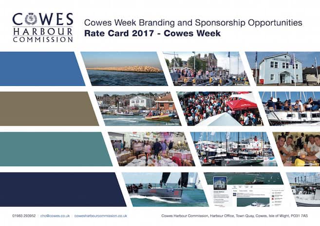 Cowes Week Non-Sponsors Rate Card 2017