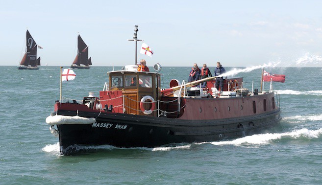 MASSEY SHAW - Fireboat. Built by J.S.White’s of Cowes, delivered to the Thames 1935