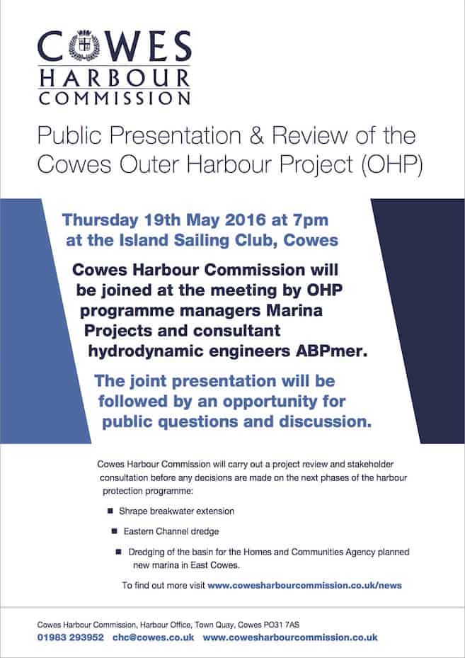 Cowes Outer Harbour Project public meeting