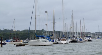 Moored boats on the River Medina