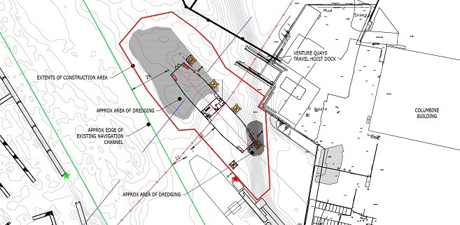 Red Funnel lay-by berth layout and dredge areas