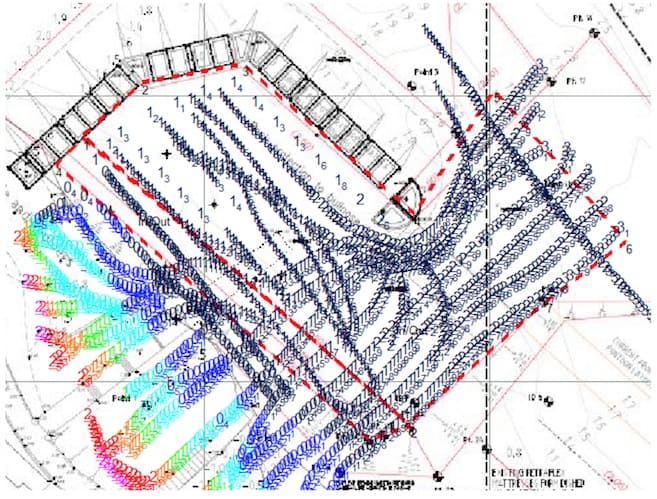 Royal Yacht Squadron maintenance dredge diagram