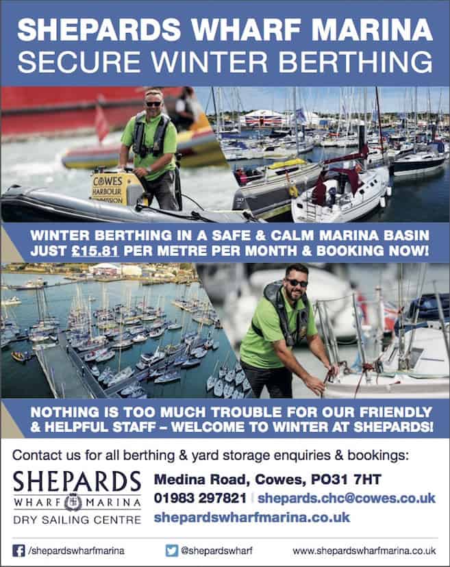 Shepards winter berthing advert