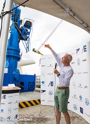 David Franks Cowes Etchells Captain commissions the new crane at Shepards