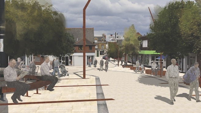Artist's impression of the new York Square in East Cowes