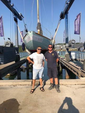 Whooper at Cowes Harbour Services Boatyard