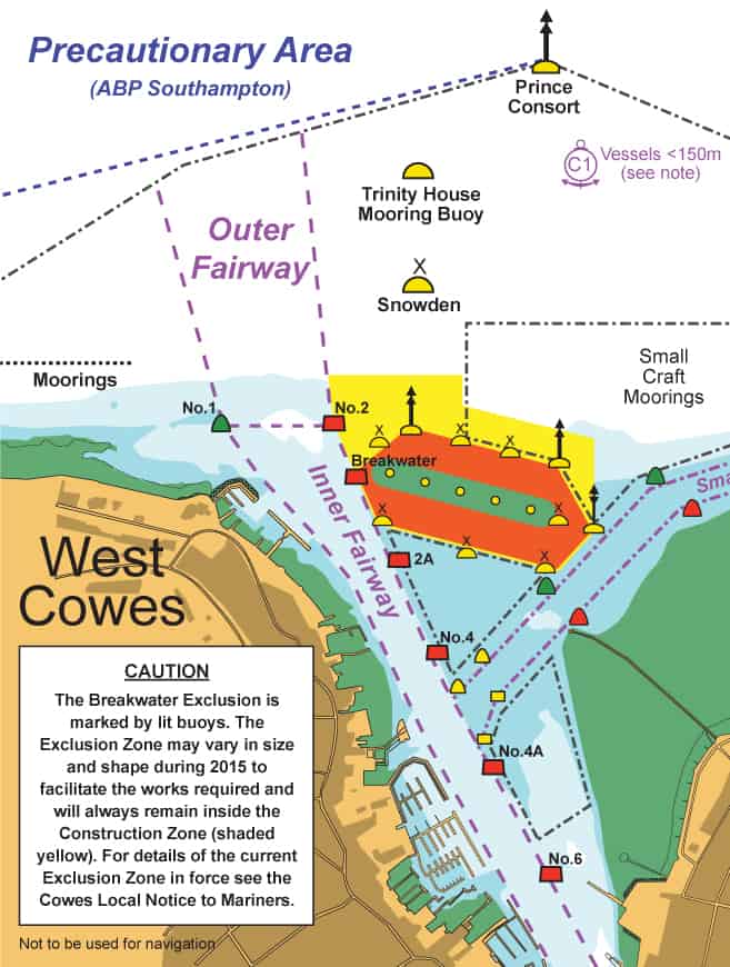 Cowes Breakwater Construction and Exclusion Zones