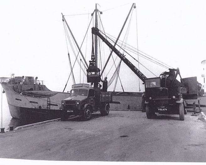 British Road Services barge at Shepards Wharf